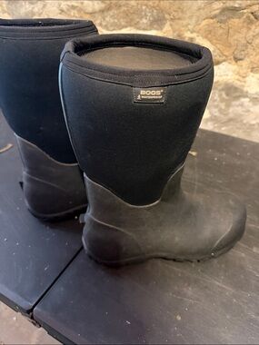 Bogs Black Waterproof Tall Neoprene Work Boots STEEL TOE